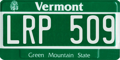 VT license plate LRP509