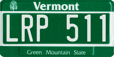 VT license plate LRP511