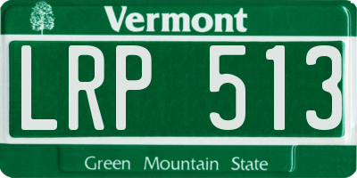 VT license plate LRP513