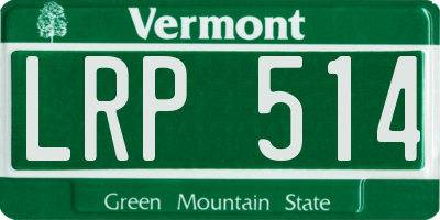 VT license plate LRP514