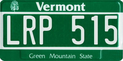 VT license plate LRP515