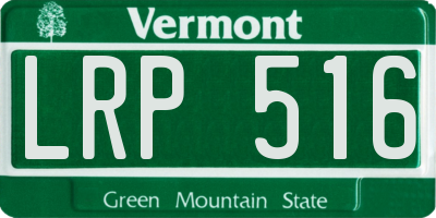VT license plate LRP516
