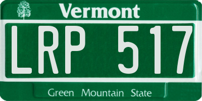 VT license plate LRP517