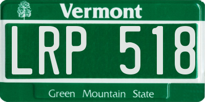 VT license plate LRP518