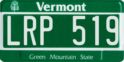 VT license plate LRP519