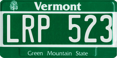 VT license plate LRP523