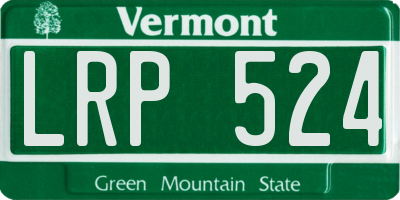 VT license plate LRP524