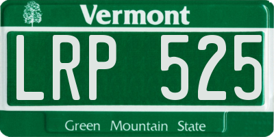 VT license plate LRP525