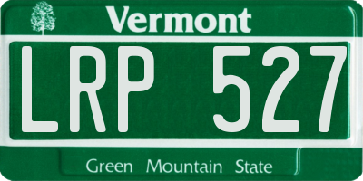 VT license plate LRP527