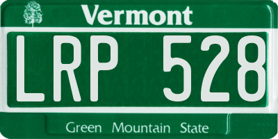 VT license plate LRP528