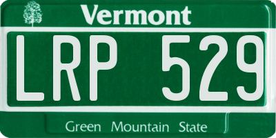 VT license plate LRP529