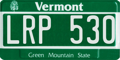 VT license plate LRP530