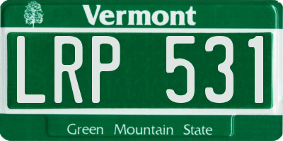 VT license plate LRP531