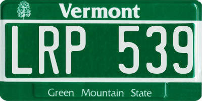 VT license plate LRP539