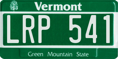 VT license plate LRP541