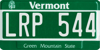 VT license plate LRP544