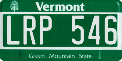 VT license plate LRP546