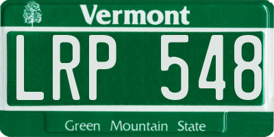 VT license plate LRP548