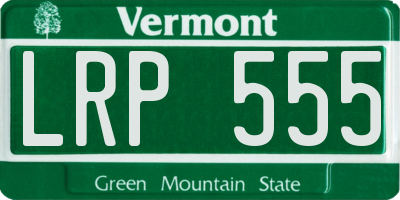 VT license plate LRP555
