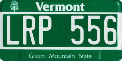 VT license plate LRP556