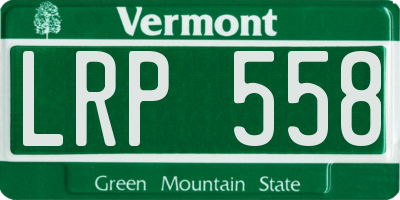 VT license plate LRP558