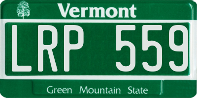 VT license plate LRP559