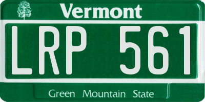 VT license plate LRP561