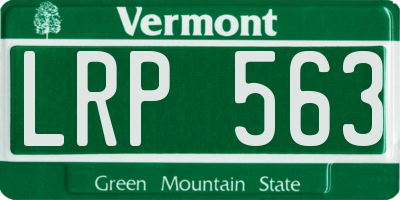 VT license plate LRP563