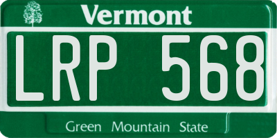 VT license plate LRP568