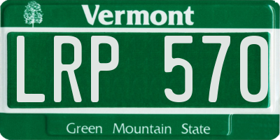 VT license plate LRP570
