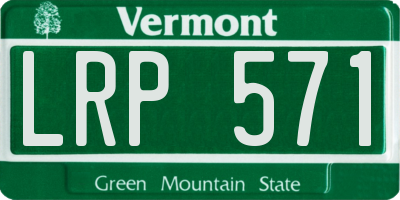 VT license plate LRP571