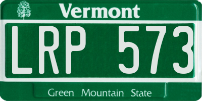 VT license plate LRP573