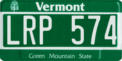 VT license plate LRP574
