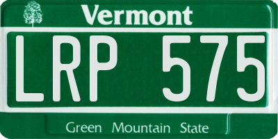 VT license plate LRP575