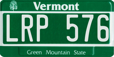 VT license plate LRP576