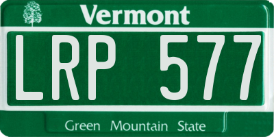 VT license plate LRP577
