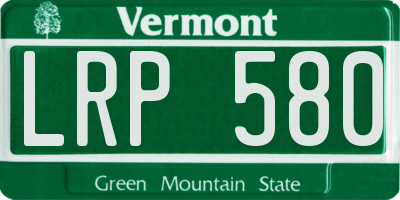VT license plate LRP580