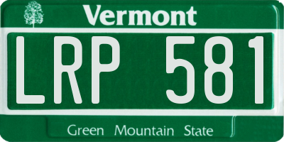 VT license plate LRP581