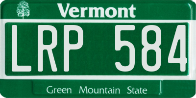 VT license plate LRP584