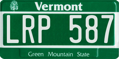 VT license plate LRP587