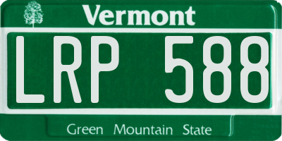 VT license plate LRP588