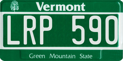 VT license plate LRP590