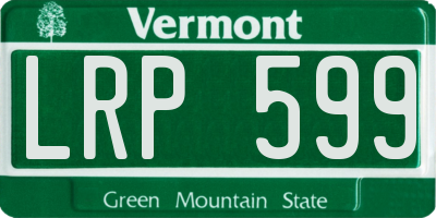 VT license plate LRP599