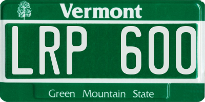 VT license plate LRP600