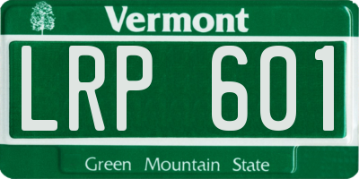 VT license plate LRP601