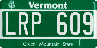 VT license plate LRP609