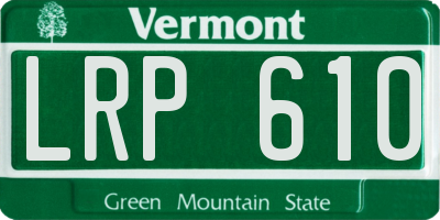 VT license plate LRP610
