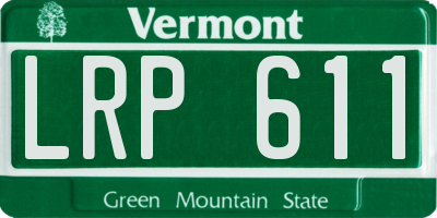 VT license plate LRP611
