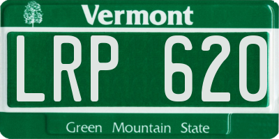 VT license plate LRP620