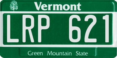 VT license plate LRP621